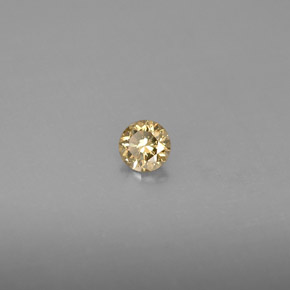 Diamant jaune naturelle coupe roude, 0,20 ct, VS
