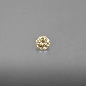 Diamant jaune naturelle coupe roude, 0,14 ct, VS