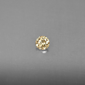 Diamant jaune naturelle coupe roude, 0,14 ct, VS