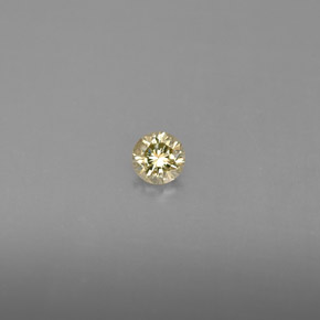 Diamant jaune naturelle coupe roude, 0,16 ct, VS