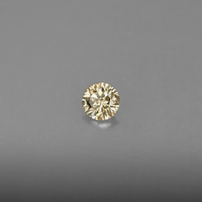 Diamant jaune naturelle coupe roude, 0,21 ct, VS