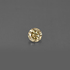 Diamant jaune naturelle coupe roude, 0,17 ct, VS