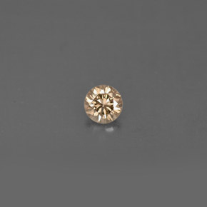 Diamant marron naturelle coupe roude, 0,14 ct, VS