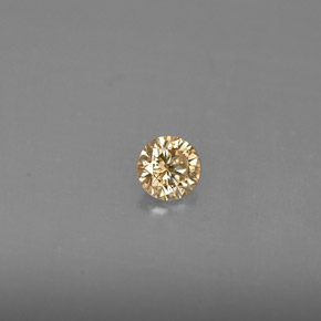 Diamant jaune naturelle coupe roude, 0,16 ct, VS