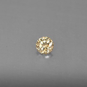 Diamant jaune naturelle coupe roude, 0,16 ct, VS