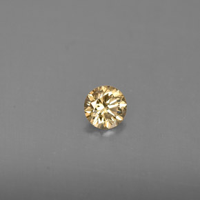 Diamant jaune naturelle coupe roude, 0,22 ct, VS