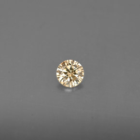 Diamant jaune naturelle coupe roude, 0,14 ct, VS