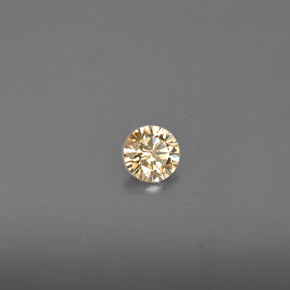 Diamant jaune naturelle coupe roude, 0,14 ct, VS