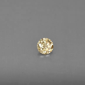 Diamant jaune naturelle coupe roude, 0,14 ct, VS