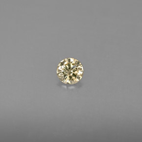 Diamant jaune naturelle coupe roude, 0,15 ct, VS