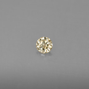Diamant jaune naturelle coupe roude, 0,15 ct, VS