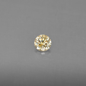 Diamant jaune naturelle coupe roude, 0,17 ct, VS