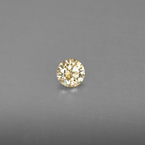 Diamant jaune naturelle coupe roude, 0,17 ct, VS