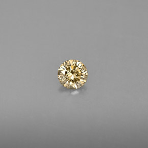 Diamant jaune naturelle coupe roude, 0,19 ct, VS