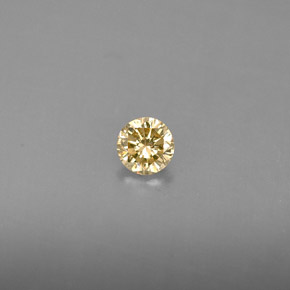 Diamant jaune naturelle coupe roude, 0,17 ct, VS