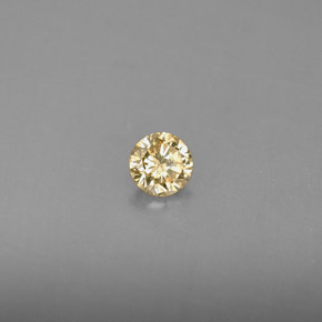 Diamant jaune naturelle coupe roude, 0,17 ct, VS