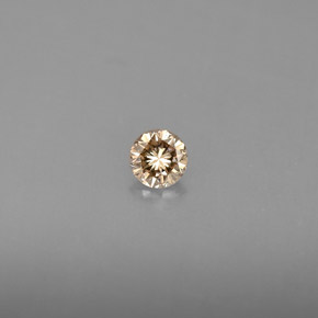 Diamant jaune naturelle coupe roude, 0,16 ct, VS