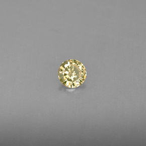 Diamant jaune naturelle coupe roude, 0,14 ct, VS