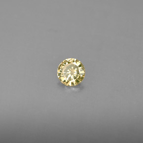 Diamant jaune naturelle coupe roude, 0,14 ct, VS