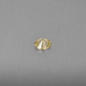 Diamant jaune naturelle coupe roude, 0,14 ct, VS