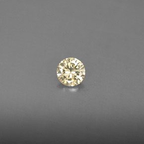 Diamant jaune naturelle coupe roude, 0,15 ct, VS