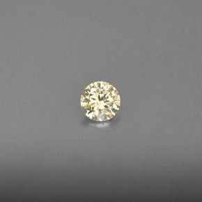 Diamant jaune naturelle coupe roude, 0,15 ct, VS