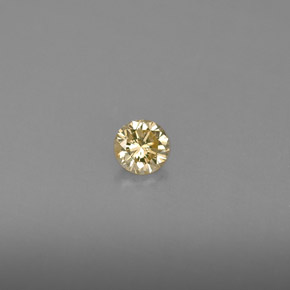 Diamant jaune naturelle coupe roude, 0,16 ct, VS