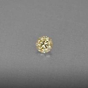 Diamant jaune naturelle coupe roude, 0,18 ct, VS