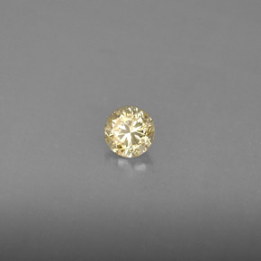 Diamant jaune naturelle coupe roude, 0,18 ct, VS