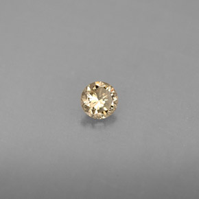 Diamant jaune naturelle coupe roude, 0,16 ct, VS