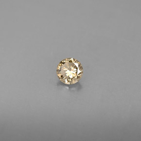 Diamant jaune naturelle coupe roude, 0,16 ct, VS