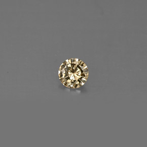 Diamant jaune naturelle coupe roude, 0,15 ct, VS