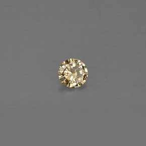 Diamant jaune naturelle coupe roude, 0,15 ct, VS