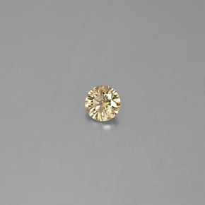 Diamant jaune naturelle coupe roude, 0,18 ct, VS