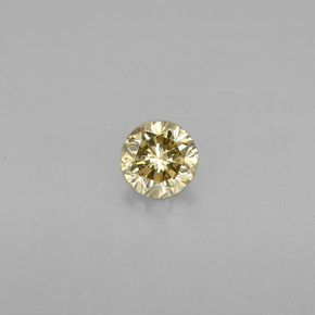 Diamant jaune naturelle coupe roude, 0,23 ct, VS