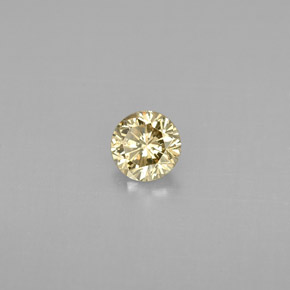 Diamant jaune naturelle coupe roude, 0,23 ct, VS