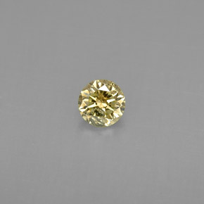 Diamant jaune naturelle coupe roude, 0,22 ct, VS