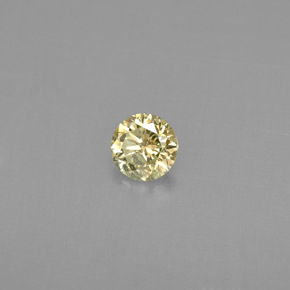 Diamant jaune naturelle coupe roude, 0,22 ct, VS