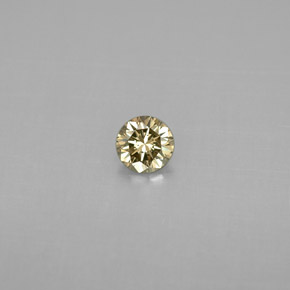 Diamant jaune naturelle coupe roude, 0,20 ct, VS