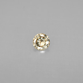 Diamant jaune naturelle coupe roude, 0,18 ct, VS