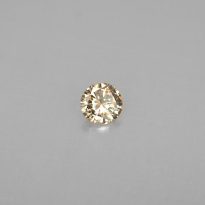 Diamant jaune naturelle coupe roude, 0,18 ct, VS