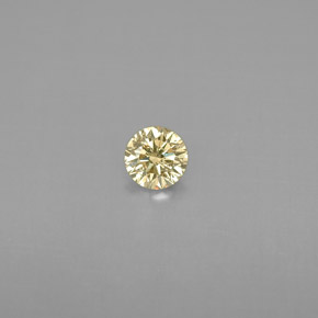 Diamant jaune naturelle coupe roude, 0,20 ct, VS