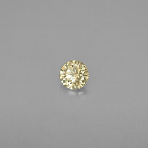Diamant jaune naturelle coupe roude, 0,20 ct, VS