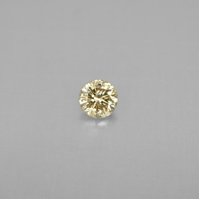 Diamant Champagne naturelle Coupe roude, 0.20 ct, VS