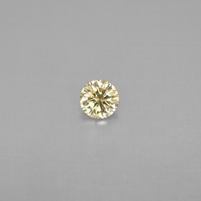Diamant Champagne naturelle Coupe roude, 0.19 ct, VS