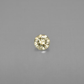 Diamant jaune naturelle coupe roude, 0,17 ct, VS