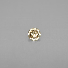 Diamant Cognac chic naturelle Coupe roude, 0.16 ct, VS