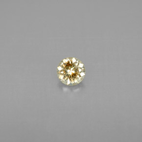 Diamant jaune naturelle coupe roude, 0,22 ct, VS