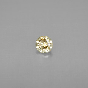 Diamant jaune naturelle coupe roude, 0,22 ct, VS