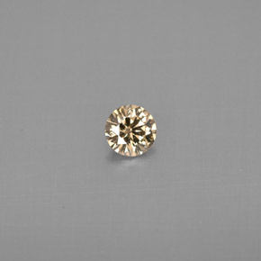 Diamant jaune naturelle coupe roude, 0,17 ct, VS
